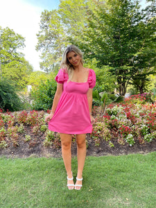 Barbie Girl - Puff Sleeve Dress