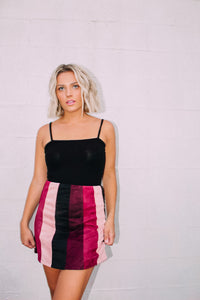 Pink Lady Color Block Skirt